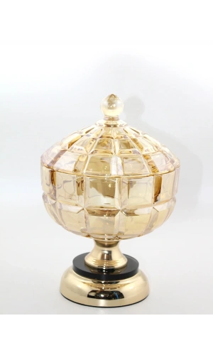 Bidebuvar Kapaklı Cam Şekerlik Model 2