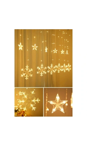 Bidebuvar Kar Tanesi Perde LED