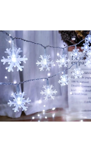 Bidebuvar Kar Tanesi Tasarımlı 20 LED USB Aydınlatma