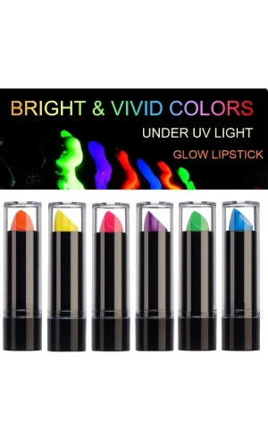 Bidebuvar Karanlıkta Parlayan Neon Ruj Seti