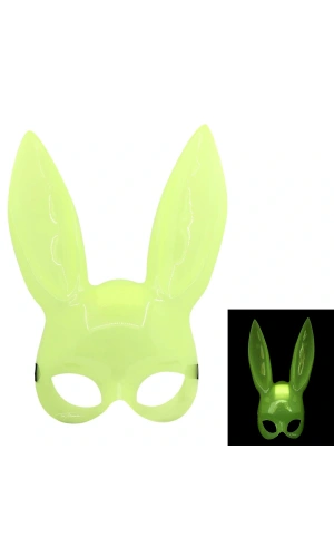 Bidebuvar Karanlıkta Yanan Glow Floresan Tavşan Maskesi