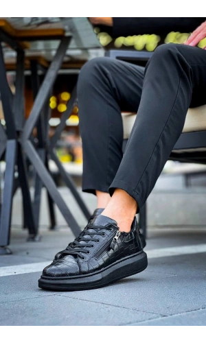 Bidebuvar KB-309  Kuback Kömür Fermuar Ve Bağcıklı  Günlük Erkek  Ayakkabı