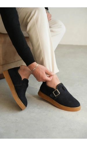 Bidebuvar KB-KX1 Kuback Lacivert Kahve Taban Kürklü Günlük Erkek Ayakkabı