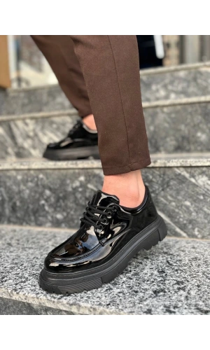 Bidebuvar KB-X6 Kuback Kömür Rugan Günlük Erkek Ayakkabı