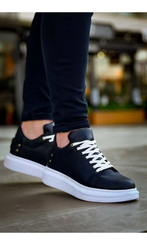 Bidebuvar KB047  Kuback Siyah Cilt Günlük Erkek  Ayakkabı