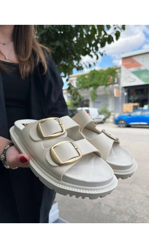 Bidebuvar KBTX-1 Kuback Bej Günlük Kadın Terlik