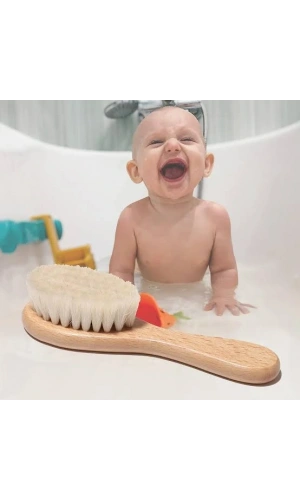 Bidebuvar Keçi Kılı Organik Bebek Banyo Tarağı