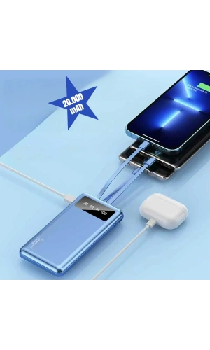 Bidebuvar Kendinden Kablolu 20.000 mAh Powerbank