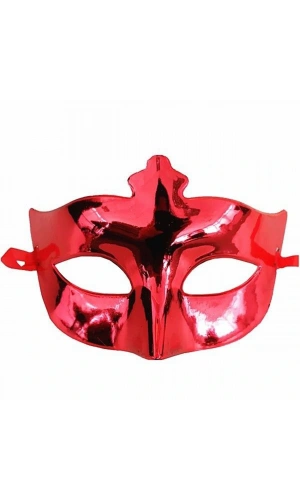 Bidebuvar Kırmızı Renk Parlak Balo Maskesi