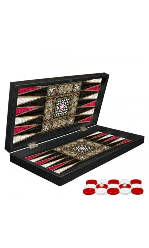 Bidebuvar Klasik Sedef İşlemeli Tavla Model 1