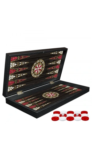 Bidebuvar Klasik Sedef İşlemeli Tavla Model 2