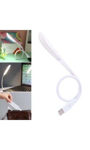 Bidebuvar Kompakt USB Beyaz 14 Ledli 3 Kademeli Dokunmatik Okuma Lambası