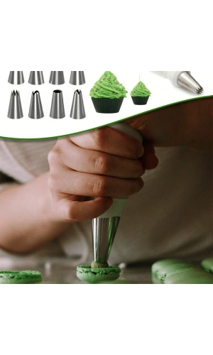 Bidebuvar Krema Sıkma Seti 10 Parça