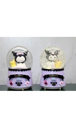 Bidebuvar Kuromi Işıklı Müzikli Kar Küresi Orta Boy Model 2