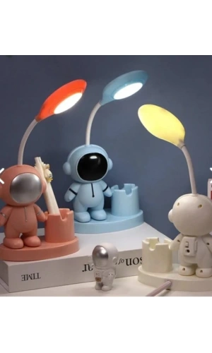 Bidebuvar LED Astronot Masa Lambası Ve Kalemlik