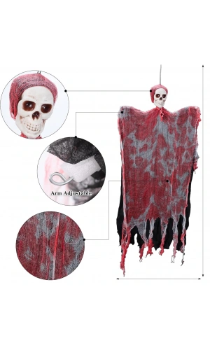 Bidebuvar LED IŞIKLI KAHKAHA ATAN SESLİ SENSÖRLÜ KURU KAFA