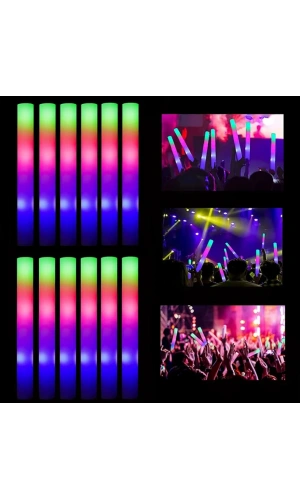 Bidebuvar Led Işıklı Rengarenk Sünger Parti Çubuğu