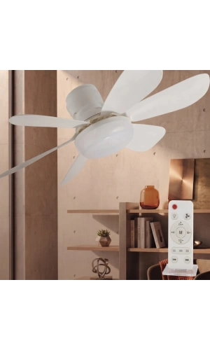 Bidebuvar LED Tavan Vantilatörü - Avize - 52 cm - Zaman Ayarlı - Uzatma Duy Aparatlı