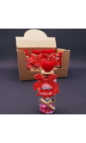 Bidebuvar Love Kalpli Dilek Şişesi