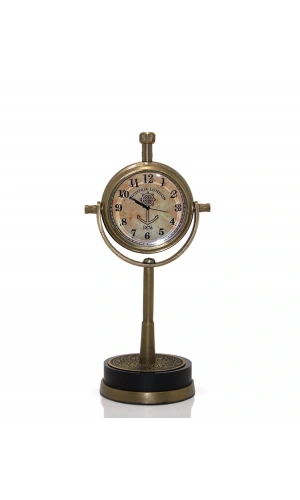 Bidebuvar Masa Üstü Pirinç Saat Model 4
