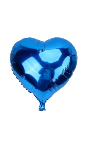 Bidebuvar Mavi Kalp Folyo Balon 45 Cm.