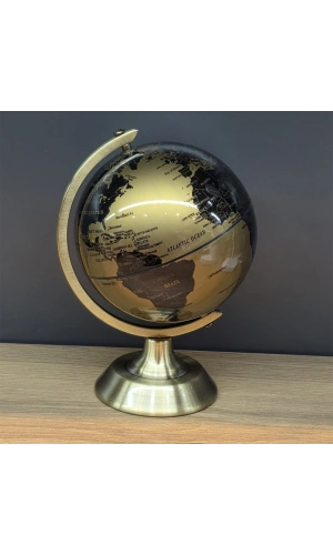 Bidebuvar Metal Ayaklı Gold Dünya Küresi