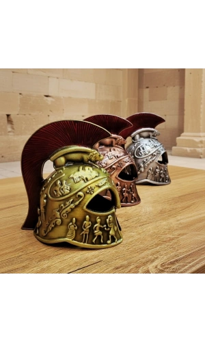 Bidebuvar Metal Dekoratif Şövalye Miğferi - Tarihi Tasarım - 10x5 cm