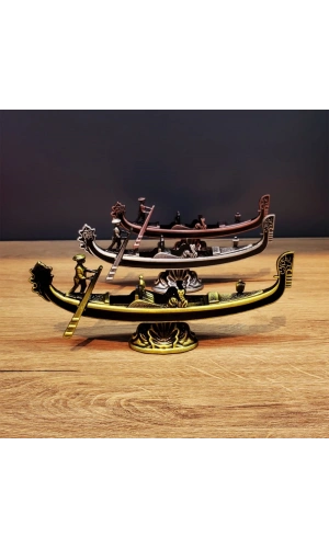 Bidebuvar Metal Dekoratif Venedik Kayık