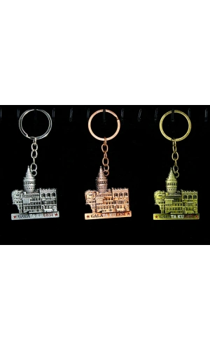 Bidebuvar Metal Galata Kulesi Anahtarlık Model 4