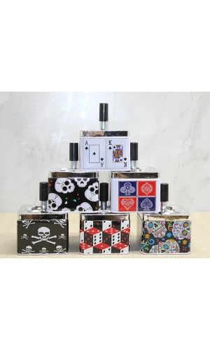 Bidebuvar Metal Renkli Basmalı Küllük