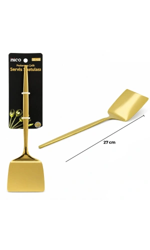 Bidebuvar Metal Servis Spatulası - Gold Renk - 27 cm