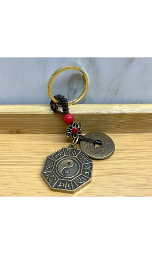 Bidebuvar Metal Yin Yang Anahtarlık