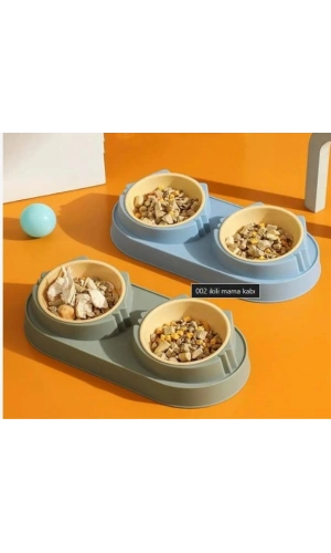 Bidebuvar Mikopet Çift Bölmeli Mama ve Su Kabı