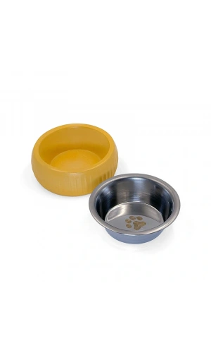 Bidebuvar Mikopet Organik Seramik Mama Kabı Sarı