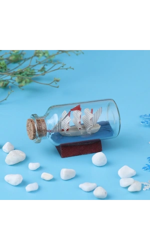 Bidebuvar Mini Boy Şişe İçerisinde Gemi Maketi