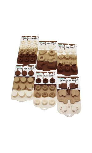 Bidebuvar Mini Muffin Kek Kalıbı - Silikon - Karışık Model