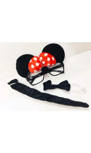 Bidebuvar Minnie Mouse Kostüm Seti