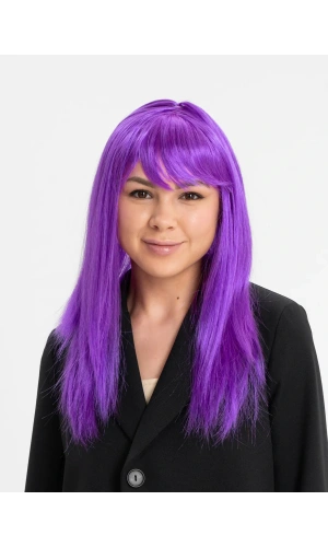 Bidebuvar Mor Düz Kesim Peruk