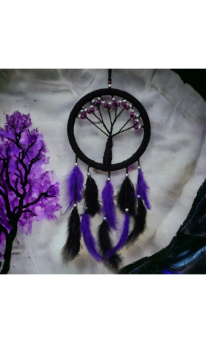 Bidebuvar Mor İncili Hayat Ağacı Dream Catcher