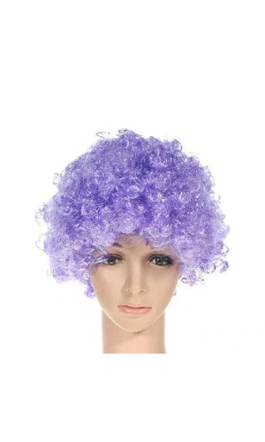 Bidebuvar Mor Renkli Kıvırcık Peruk