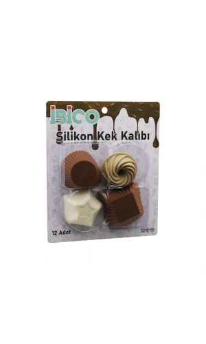 Bidebuvar Muffin Kek Kalıbı Seti - 12li Paket - Karışık Şekilli Set