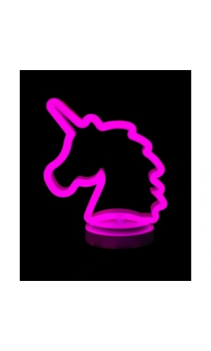 Bidebuvar Neon Işıklı Unicorn Masa Gece Lambası