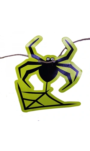 Bidebuvar Örümcek Şekilli Asmalı Halloween Flama Banner Afiş 2 Metre