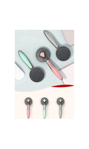 Bidebuvar Otomatik Tuşlu Kendini Temizleyen Kedi Köpek Tarağı