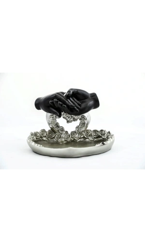 Bidebuvar Özel Tasarım Kalpli Polyester Sunum Tepsisi