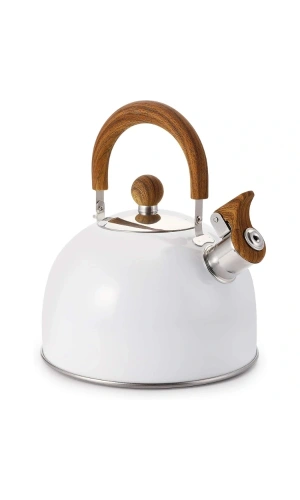 Bidebuvar Paslanmaz Çelik Demlik Beyaz Renk