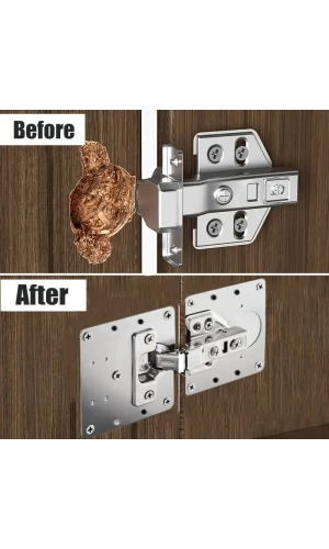 Bidebuvar Paslanmaz Çelik Menteşe Onarım Plakası