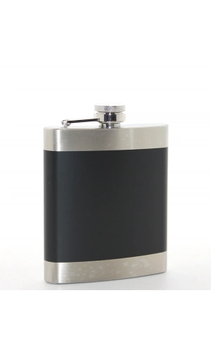 Bidebuvar Paslanmaz Çelik Tekli 7 Oz Matara Siyah