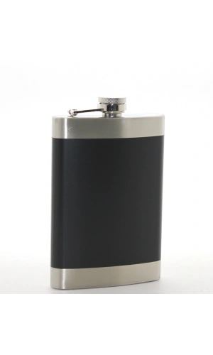 Bidebuvar Paslanmaz Çelik Tekli 9 Oz Matara Siyah Renk