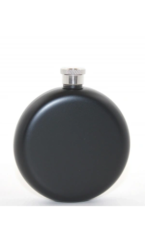 Bidebuvar Paslanmaz Çelik Yuvarlak 5 Oz Tekli Matara Siyah Renk